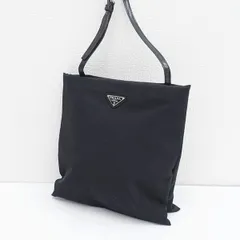 PRADA / プラダ ■ハンドバッグ セミショルダー テスート レザー ブラック がま口 B8421 【バッグ/バック/BAG/鞄/カバン】 ブランド【中古】 