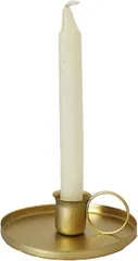 Hyack 燭台 ２個セット キャンドルホルダー キャンドルスタンド お祝い 蝋燭立て 金属製 (ゴールド)