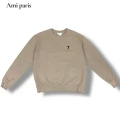AMI PARIS アミパリス ハートロゴ スウェット トレーナー ベージュ 赤ハート S ユニセックスのサムネイル