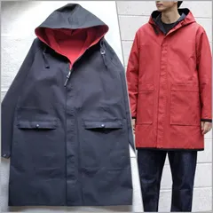 JW ANDERSON リバーシブルフーデットコート M 赤 黒 【一着で二つの物語を自在に操る】 ジェイダブリューアンダーソン ユニクロ 429039 コラボ 撥水 防風　ブロックテック　メンズ レディース 完売モデル 春秋冬オーバーサイズ
