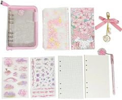 Hyack シール手帳 シールバインダー シール帳 クリア システムバインダー かわいい (ピンク)