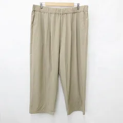 パンツ ワイドパンツ クロップド丈 ストレッチ 大きいサイズ 茶 ブラウン 5L