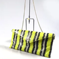 Vivienne Westwood / ヴィヴィアンウエストウッド ■ORB パーティーバッグ ショルダー パイソン型押し 黄  ブランド