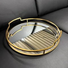 ZARA HOME ミラーゴールドトレイ 直径33cm｜円形 ラウンド インテリアのサムネイル