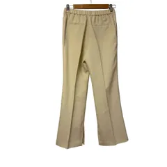  ADAM ET ROPE' アダムエロペ サイドスリット フレアパンツ 38 ベージュ センタープレス【Z1818】