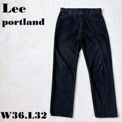 【美品】Lee PORTLAND W36L32 ブラックデニム コットン100％ ブラックジーンズ リー