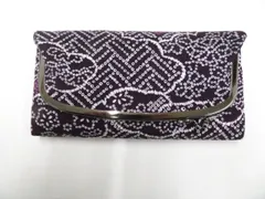 【一輝堂】和装小物 がま口バッグ 絞り 美品 26w03-2656