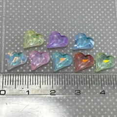 【ハートパーツ40個　ネイルパーツ デコパーツ 3Dネイル ハンドメイド素材 レジン DIY セット 】