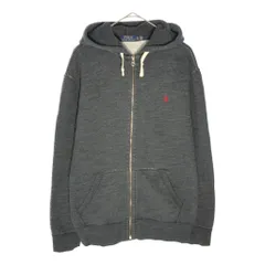Polo by Ralph Lauren ポロ ラルフローレン フルジップ スウェットパーカー グレー(メンズ XL)中古 古着 X5182