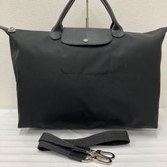 ほぼ新品 極美品 ロンシャン ルプリアージュL ダークグレー ネオン 