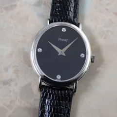 PIAGET オニキス ダイヤモンド ヴィンテージ JEAN ETE PARIS ピアジェ 18KWG レディース アンティーク 金無垢 ホワイトゴールド ブラック 黒文字盤 1980sのサムネイル