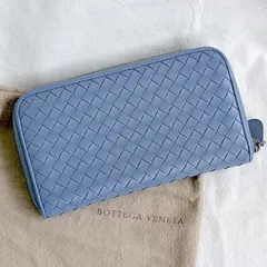 【Bottega Veneta】ボッテガ・ヴェネタ イントレチャート ラウンドジップ 長財布