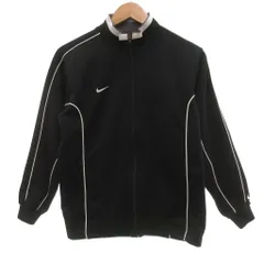 ナイキ NIKE トラックジャケット ブルゾン ジャージ ロゴ刺繍 ラグラン 150 黒 ブラック /YJ ■ECD001