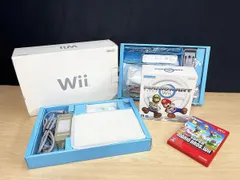 【現状品】 Nintendo ニンテンドー Wii本体セット/マリオカート（ハンドル付）/スーパーマリオブラザーズ まとめ