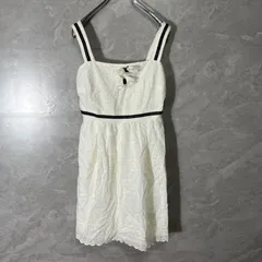 未使用品 WILLSELECTION ウィルセレクション ミニ ワンピース キャミソール ノースリーブ ブラウス ホワイト 1 8-951665-09-2 レース リボン