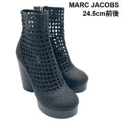 マークジェイコブス MARC JACOBS ブーツ メッシュアンクル 編み込み チャンキーヒール サマー 黒 表記なし 24.5cm前後 レディース 6V348のサムネイル
