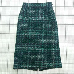 ◇ ⊇ ナチュラルビューティーベーシック NATURAL BEAUTY BASIC チェックツイードスカート S レディース E  【1602130002917】