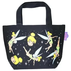 【メール便】ピーターパン ランチバッグ カラーマチ付バッグ ティンカーベル BK ディズニー スモールプラネット マチ付き お弁当かばん キャラクター グッズ 