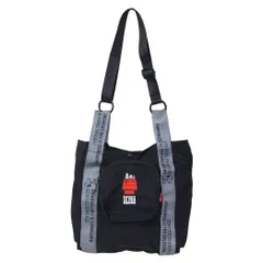 スヌーピー 折りたたみバッグ IP.RSmid.Peanuts-1D パッカブルショッパー Black ピーナッツ ルートート 斜め掛けかばん キャラクター グッズ 