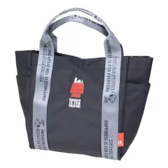 スヌーピー トートバッグ IP.デリ.Peanuts-1D デリ Black ピーナッツ ルートート 手提げかばん キャラクター グッズ 