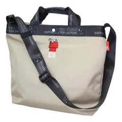 スヌーピー ショルダーバッグ IP.ミディアム2w.Peanuts-1D 2wayバッグ Beige ピーナッツ ルートート 手提げかばん キャラクター グッズ 