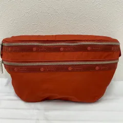 576　LeSportsac　レスポートサック　 ボディバッグ　ウエストバッグ　ベルトバッグ　 オレンジ系　ナイロン　軽量　レディース