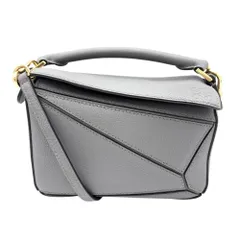 ロエベ LOEWE パズルエッジ バッグ ミニ ショルダーバッグ カーフ グレー ゴールド金具 ハンドバッグ レディース【中古】のサムネイル
