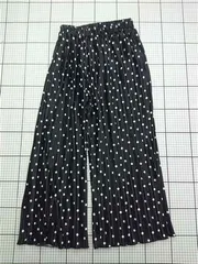 ◇ Θ チャオパニックティピー CIAOPANIC TYPY ドットプリーツワイドパンツ ブラック系 レディース E  【1602190001547】