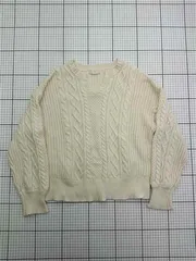 ◇ ⊇ エニィスィス any SiS ケーブル編みニットセーター アイボリー系 レディース E  【1602190001363】