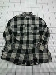 ◇ Θ アズールバイマウジー AZUL BY MOUSSY チェック柄コットンシャツ メンズ フリーサイズ ブラック系 E  【1602190003008】