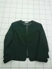 ◇ Θ エレナ ELENA ノーカラージャケット 230153-5 ブラック系 レディース E  【1602190003961】