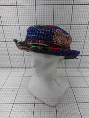 ◇ Θ ビームス BEAMS チェック柄バケットハット 日本製 メンズ E  【1602190004302】