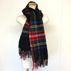 [値下げ交渉歓迎] Glen Prince グレンプリンス スコットランド製 ラムズウール 大判ストール B-296