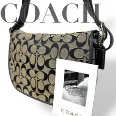 ☆★COACH　コーチ★ショルダーバッグ　シグネチャー　肩掛け　斜め掛け　2WAY　キャンバス　レザー　ブラック　チャーム★　♯1363