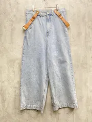 RODEO CROWNS ロデオクラウンズ サスペンダー ワイド ルーズデニムサロペット パンツ オーバーシルエット sizeF/青 ■■メンズ