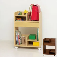 コンパクト ランドセル収納ワゴン 子供部屋家具 ラック ランドセル収納 12154 12155 入学 入園 進学 片付け 知育 ランドセル 学用品 子供部屋