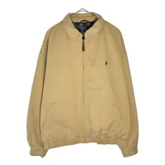90年代 Polo by Ralph Lauren ポロ ラルフローレン スイングトップ ベージュ(メンズ XL)中古 古着 X5198