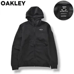 【定番】 オークリー OAKLEY ジップ パーカー フーディー トレーナー ジャージ ロゴ 刺繍 S ダークグレー スポーツ アウトドア テック ウェア タウンユース レジャー メンズ
