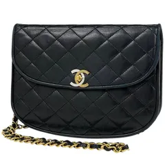 【在庫一掃】 シャネル CHANEL パリ限定 ココマーク チェーン ショルダーバッグ マトラッセ クラッチ ショルダーバッグ レザー ブラック レディース 【中古】