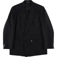 古着 クリスチャンディオール Christian Dior LE CONNAISSEUR ストライプ柄 ピークドラペル ダブルブレスト/evb034350