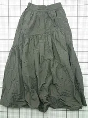 ◇ Θ ミラ オーウェン Mila Owen ティアードスカート F カーキ系 レディース E  【1602240012448】
