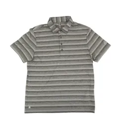 【adidas】　美品　スポーツウエア　ポロシャツ風　半袖　グレー　アディダス　L