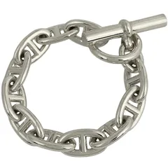 【在庫一掃】 エルメス HERMES シェーヌダンクル GM 11コマ ブレスレット シルバー925 シルバー レディース 【中古】