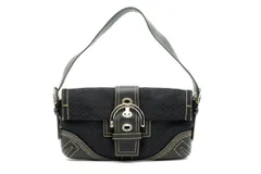 コーチ ソーホー SOHO ミニ ワンショルダーバッグ 3628 ミニシグネチャー ジャガード キャンバス 黒 ブラック COACH 5770h