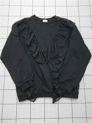 ◇ Θ メリージェニー merry jenny フリルデザインスウェット ブラック系 レディース E  【1603020014188】