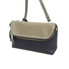 PELLE BORSA / ペレボルサ ■２ WAYショルダーバッグ  レザー ネイビー  【バッグ/バック/BAG/鞄/カバン】 ブランドB【中古】 