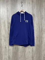 UNDER ARMOUR アンダーアーマー ロゴ プルオーバー パーカー sizeXL/青系  ■◇ メンズ