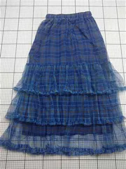 ◇ Θ CIAOPANIC TYPY チャオパニックティピー チェック柄ティアードスカート ブルー系 レディース E  【1603020016779】