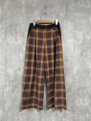 La SRIC ラスリック チェック スラックス カジュアル ウエストゴム 日本製 ワイド パンツ sizeM/マルチカラー  ◇■ レディース