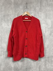 Afternoon Tea アフタヌーンティー ニット カーディガン sizeM-L/赤 ◆■ レディース